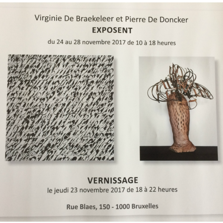 Affiche pour annoncer l'exposition de Pierre De Doncker et Virginie De Braekeleer